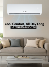 Lloyd 1.5 Ton Non-Inverter Split Air Conditioner, Model G0S18B21WACK – 18,000 BTU High-Performance Cooling, T3 Climate Rating for Extreme Heat, Eco-Friendly R-410A Refrigerant, Auto-Restart Function, Four-Way Air Swing, Sleek White Design
