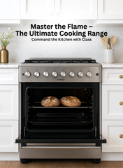 Venus 60x60 cm Stainless Steel Cooking Range | 4 Euro-Pool Gas Burners | Full Safety in Hob, Oven & Grill | Full Auto-Ignition | Cast Futura Gas Oven & Grill | Made in Turkey – Model VC6641GLX