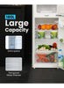 Geepas 190 L Gross/ 132L Net Capacity, Double Door Refrigerator | Durable Double Door Refrigerator, Fast Cooling & Preserves Freshness | Low Noise, Energy Efficient, In-Built Deodorizer, Tempered Glass Shelves | Freezer Capacity-34 L |