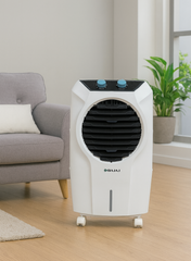 Bajaj Shield Series Glanza 42 Litres Air Cooler – Model 480164 | Compact & Powerful Personal Cooler with Honeycomb Pads, Ice Chamber, Turbo Air Throw, Inverter Compatible, Energy Efficient for Homes & Offices 480164 white