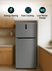 Lloyd 415 L Top Mount Refrigerator, Model GOFF444HWST1HC – Energy-Efficient Inverter Compressor, No-Frost Cooling Technology, Premium Inox Finish, Multi-Air Flow System, Adjustable Glass Shelves, LED Interior Lighting