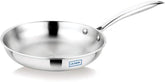 UCOOK Stainless Steel Triply Induction Compatible Frypan, 240 mm, Silve