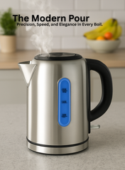 Venus 1.8L Stainless Steel Cordless Electric Kettle – Automatic Top Lid, One-Side Water Level Indicator, Auto Shut-Off, 220W Power – Durable & Safe Hot Water Kettle for Home & Office
