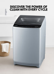 Kelon 8 kg Fully Automatic Top Loading Washing Machine – Powerful Wash Performance, Multiple Wash Programs, Energy And Water Efficient, Durable Drum, Low Noise Operation – KWT81DG Titanium Grey
