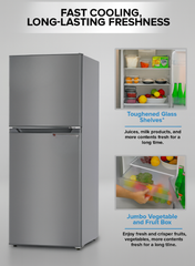 Venus 350L Double Door Refrigerator | No Frost, Stainless Steel Finish, Multi Cooling System, Tempered Glass Shelves, Eco-Friendly R600a-VG352CS