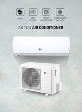AFRA 2.5 Ton Wall Mount Split Air Conditioner Cooling Only Rotary R410a T3, 5 Year Compressor Warranty AF-2500ACWT White