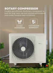 Lloyd 2 Ton Non-Inverter Split Air Conditioner, Model G0S24B21WACK – 24,000 BTU Powerful Cooling, T3 Climate Rating , Eco-Friendly R-410A Refrigerant, Auto-Restart Function, Four-Way Air Swing, Durable Rotary Compressor, Sleek White Finish