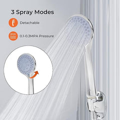 Geepas Gsw61085 5 Function Hand Shower - Portable In Contemporary Design, Rainfall-Circular & Power Massage Functions For Soothing Shower Experience | 0.1-0.3 Mpa | 1 Year Warranty