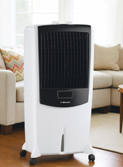 Bajaj Shield Series Mighty 115 Litres Desert Air Cooler – Heavy-Duty Cooler with Powerful Air Delivery, Honeycomb Pads, Ice Chamber, Inverter Compatible, Energy Efficient Cooling for Large Halls, Shops & Outdoor Spaces 480145 white