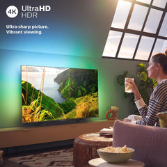PHILIPS 55 Inch 4K Ultra HD Smart Google TV with Hands-Free Voice Control Dolby Vision Atmos HDR10 with built-in Google Assistant (2024 Model) 55PUT7129/56 Black