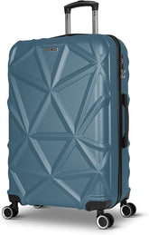 Parajohn Matrix Series Durable Lightweight ABS 8 Wheels Trolley Hardsided Travel Suitcase (Blue, 19 inches)