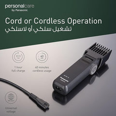 Panasonic Er2051,Panasonic Men'S Beardhair Trimmer Er2051 Made In Japan Rechargeable Stainless Steel Blade, Black,