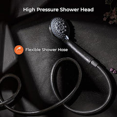 Geepas Gsw61085 5 Function Hand Shower - Portable In Contemporary Design, Rainfall-Circular & Power Massage Functions For Soothing Shower Experience | 0.1-0.3 Mpa | 1 Year Warranty