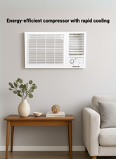 Admiral 1.5 Ton Window Air Conditioner | 18,000 BTU Cooling | Efficient T3 Rotary Compressor | Gold‑Fin Condenser & R410A Refrigerant | Low‑Noise High Ambient Performance | Model AD18KS3WC – White AD18KS3WC White