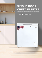 Admiral 200L Chest Freezer – High-Capacity Deep Freezer with Fast Cooling Compressor, Energy-Saving Tropical Design, Ultra-Quiet Operation, R600a Eco Refrigerant, Ideal for Home, White Finish-ADCF200WE 200 L 150 W ADCF200WE White
