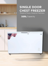 Admiral 325 L Chest Freezer – Large‑Capacity Deep Freezer with Fast Freezing Compressor, Energy‑Efficient Tropical Climate Design, Lockable Lid, Internal Light, Ultra‑Quiet R600a Refrigerant – Ideal for Home (White)-ADCF325WE 325 L 210 W ADCF325WE White