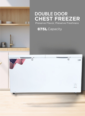 Admiral 675 L Chest Freezer – Extra‑Large Capacity Deep Freezer with Silent High‑Performance Compressor, Rapid Freeze, Tropical‑Ready Energy Efficiency, Eco‑R600a Refrigerant, Spacious White Interior – Ideal for Home or Commercial Use 675 L White