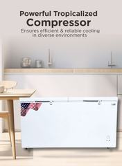 Admiral 675 L Chest Freezer – Extra‑Large Capacity Deep Freezer with Silent High‑Performance Compressor, Rapid Freeze, Tropical‑Ready Energy Efficiency, Eco‑R600a Refrigerant, Spacious White Interior – Ideal for Home or Commercial Use 675 L White