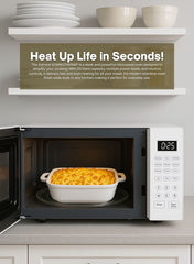 Admiral 23L Microwave Oven, 800W Power, Mechanical Control, Compact Design, 1-Year Warranty – Model ADMW23WSWP (White)