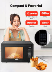 Admiral 30L Microwave Oven, 800W Power, Mechanical Control, Large Capacity, Compact Design – 1 Year Warranty – Black ADMW30WSWP