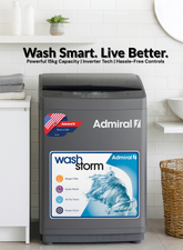 Admiral 15 kg Top‑Load Fully Automatic Washing Machine – Key‑Press Digital Display, 6 Wash Programs, Auto Power‑Off, Rust‑Proof Stainless Steel Drum & IPX4 Moisture Protection – Model ADTW15XUSCP1 15 kg ADTW15XUSCP1 Silver