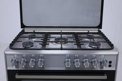 Gratus 90×60 cm Free-Standing Gas Cooker | 5 Euro-Style Burners • Dual Turbo Fan Oven • Self-Cleaning • Cast Iron Grates • Made in Turkey • Model FCR905KTSS1