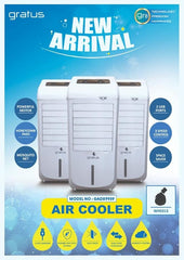 Gratus GADX9939 – 15 L Barred Series Evaporative Air Cooler with Dual-Flow Technology & 2 USB Ports
