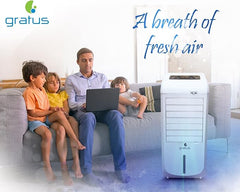 Gratus GADX9939 – 15 L Barred Series Evaporative Air Cooler with Dual-Flow Technology & 2 USB Ports