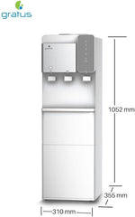 Gratus Ice Maker & 3‑Tap Water Dispenser (Hot, Cool & Cold) | 1 Year Unit + 2 Year Compressor Warranty | Model GWID1100ACR1DX
