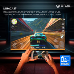 Ggratus 55-Inch 4K UHD Edgeless Smart LED TV – WebOS Powered with ThinQ AI, Quad-Core Processor, Dolby Audio, Voice Control, Dual HDMI/USB – Model LT55W4K23H