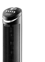 Black & Decker Tower Fan with 3 Speed Settings, 50W 65° Oscillation, Quiet Operation, Portable Design with Carry Handle, 120-Min Timer, Adjustable Airflow for Home or Travel
