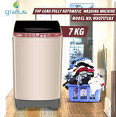 Gratus 7 KG Fully Automatic Top‑Load Washing Machine | White/Silver Finish | 1‑Year Full Warranty | Model WX071FCDX