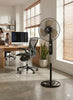 Standard 16" Stand Fan – Glanzo Model | 50W Powerful Copper Motor | 3 AS Aerodynamic Blades | Adjustable Height | Wide-Angle Oscillation | Low Noise Operation | Durable Black Finish | model number FOSGZBLK16021