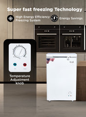 Admiral 125L Chest Freezer – Model ADCF125WE | Compact Deep Freezer with Adjustable Thermostat, Energy Efficient Cooling, and Manual Defrost – Ideal for Homes, Offices, and Small Shops – White Finish 125 L 120 W ADCF125WE White