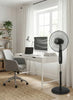 STANDARD 16" STAND FAN - Glanzo Pedestal with Remote Control | 50W Copper Motor, 3 AS Blades, Black | Model FOSGZBLK16121
