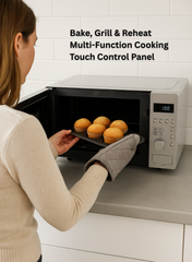 Venus 25L Grill Microwave Oven | 1200W Powerful Grill & Reheat Function | Premium Stainless Steel Body | 60-Minute Cooking Timer | Mirror Finish-One year Warranty.