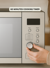 Venus 25L Grill Microwave Oven | 1200W Powerful Grill & Reheat Function | Premium Stainless Steel Body | 60-Minute Cooking Timer | Mirror Finish-One year Warranty.