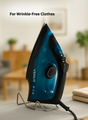 Venus Steam Iron VSI 21 BB – Powerful 2400W Steam Iron with Thick Ceramic Plate, Adjustable Spray & Steam, Anti-Drip System, Self-Cleaning Function, Large 380 ml Water Tank – Smooth & Efficient Ironing-One year Warranty.