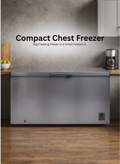 Chest Freezer VCF550 – 550 Litres Gross Capacity, Heavy DChest Freezer VCF550 – 550 Litres Gross CaVenus Chest Freezer VCF550 – 550 Liters Gross Capacity, Heavy Duty Compressor, Glossy Silver Finish, R600a Eco-Friendly Refrigerant, Top Sliding Glass Door