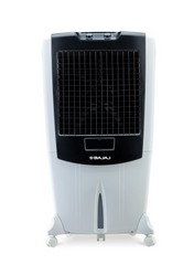 Bajaj Shield Series Mighty 95 Litres Desert Air Cooler – Heavy-Duty Cooler with Powerful Air Delivery, Honeycomb Pads, Ice Chamber, Inverter Compatible, Energy Efficient Cooling for Large Rooms & Outdoor Spaces 480146 white