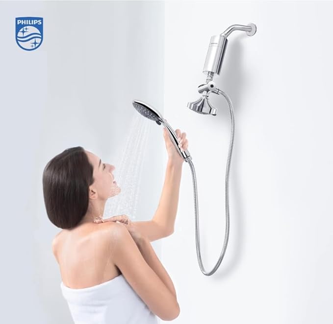 Philips Water - In-Line Shower Filter, Reduces Chlorine by up to 99%, Easy to Instal, Fits all standard hoses and taps