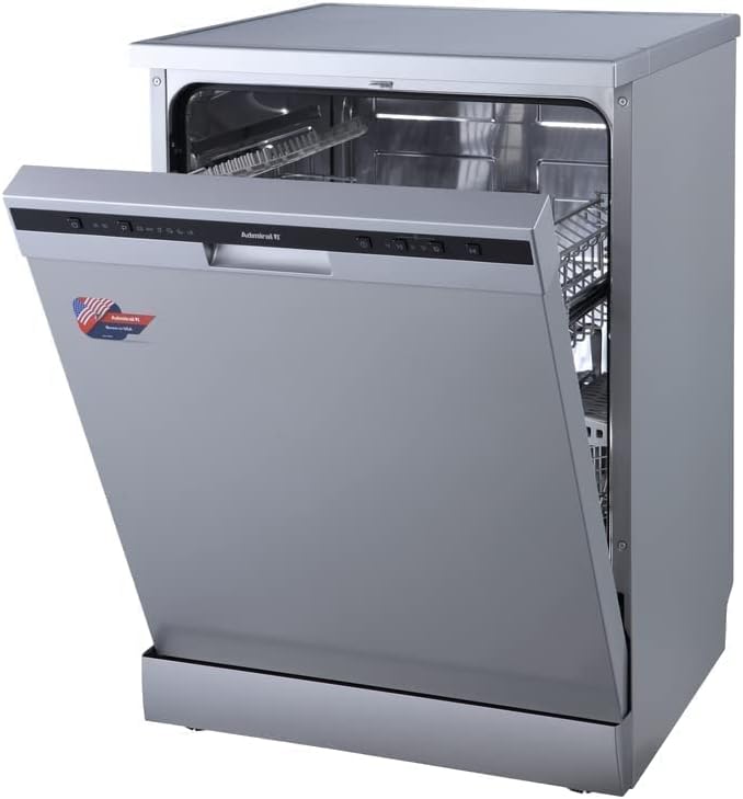 Admiral A++ Freestanding 13 Place Setting Dishwasher,6 Wash Programs, – ADDW136USCP, Silver (1 Year Warranty).