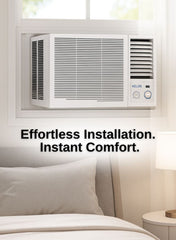 Kelon 2.0 Ton (24000 BTU) Window Air Conditioner – Rotary Compressor, High Ambient Cooling up to 52°C, Cool-Only Operation, Energy Efficient, Low Noise Performance, Durable All-Weather Build – KAW-24UPM3 White-One Year And five Years Compressor Warranty.