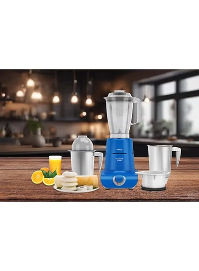 Havells Maxx Grind Ex Plus 900W Mixer Grinder cum Blender – Copper Motor, 1.5L Blender Jar, 2 Wet & Dry Jars, Convertible Chutney Jar Lid, Blue & White