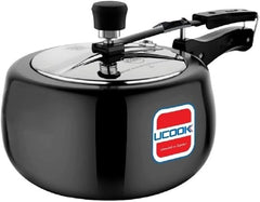 UCOOK Royale Duo Hard Anodised Aluminium Inner Lid Induction Base Pressure Cooker, 3 Litre, Black