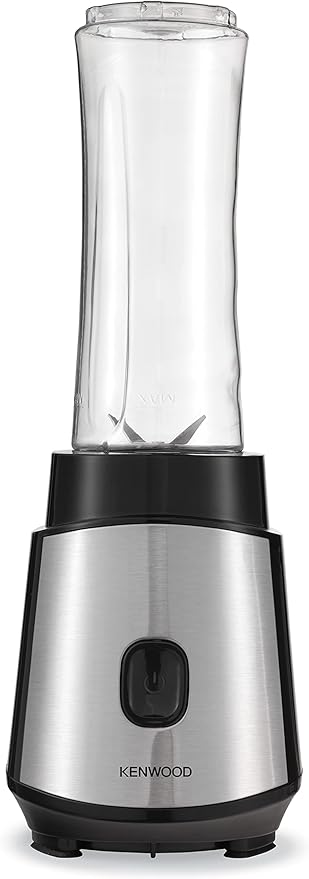 KENWOOD Personal Blender 350W Smoothie Blender/Smoothie Maker with 570ml & 400ml Tritan Smoothie2Go Bottle and Lid, Ice Crush Function BLM05.A0BK Black/Silver
