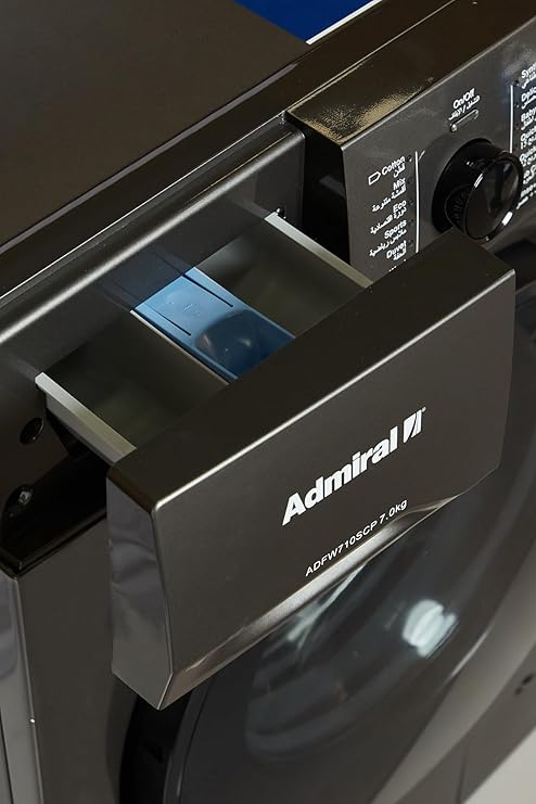 Admiral Frontload Washing Machine, Washer 7Kgs, 1200 RPM, Silver (1 Year Warranty) -2022 Year Model.