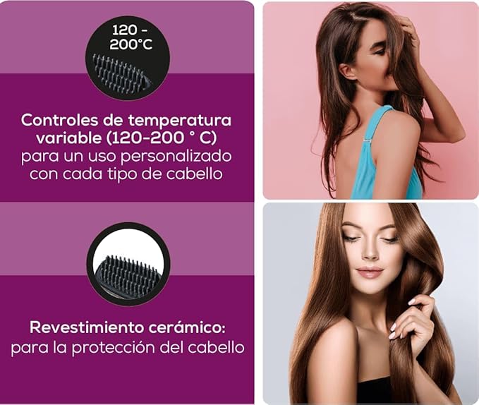 Beurer Style Pro HS60 Hair Straightening Brush with Ion Technology