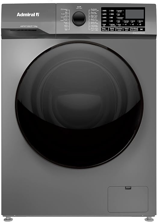 Admiral Frontload Washing Machine, Washer 7Kgs, 1200 RPM, Silver (1 Year Warranty) -2022 Year Model.