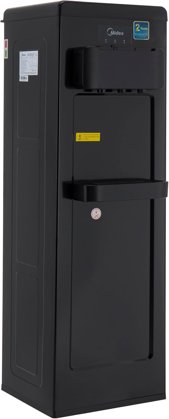 Midea Water Dispenser, Top Loading, 3-taps Equipped with Hot Cold And Ambient Temperature, Floor Standing, Child Safety Lock for Faucet, Best Home, Office & Pantry, Black, YL1917SAE-BK